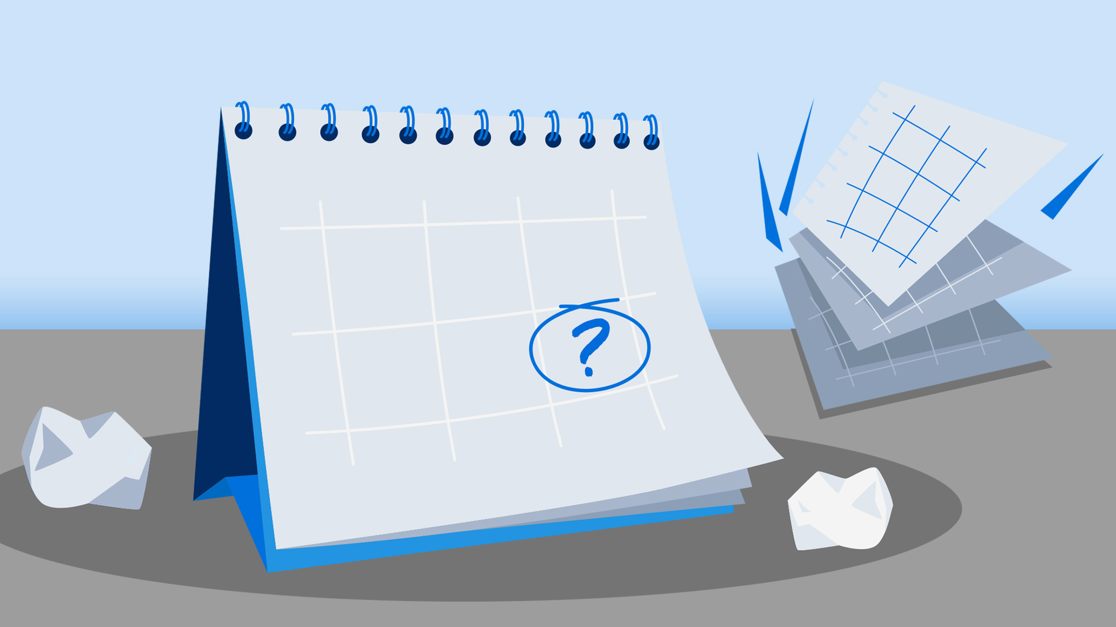 calendar with pages torn off and circled date