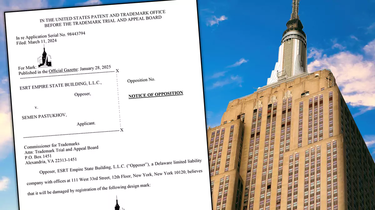 The Empire State Building and a recent trademark opposition filed to protect its brand.