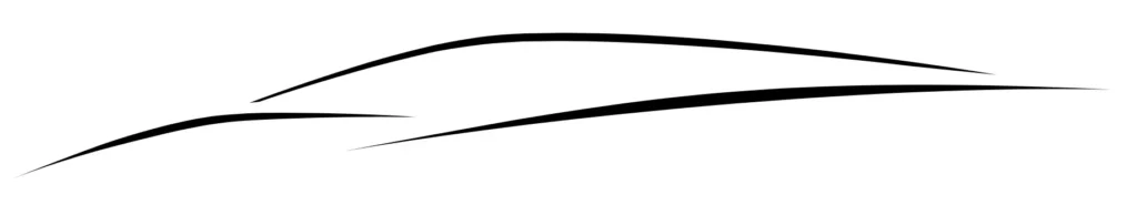 sleek streamlined line drawing of a car