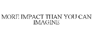 MORE IMPACT THAN YOU CAN IMAGINE
