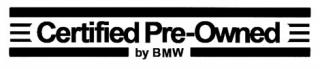 CERTIFIED PRE-OWNED BY BMW
