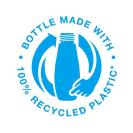 BOTTLE MADE WITH 100% RECYCLED PLASTIC